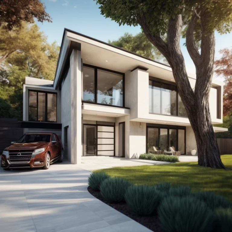 Modernes Luxushaus mit Glasfassade